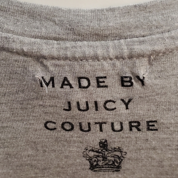 Juicy Couture " Love couture" high slit gray tee - Picture 9 of 13